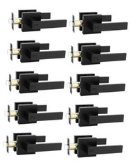 Square Privacy Door Levers Locksets in 10 Pack Privacy Door Lever – Black