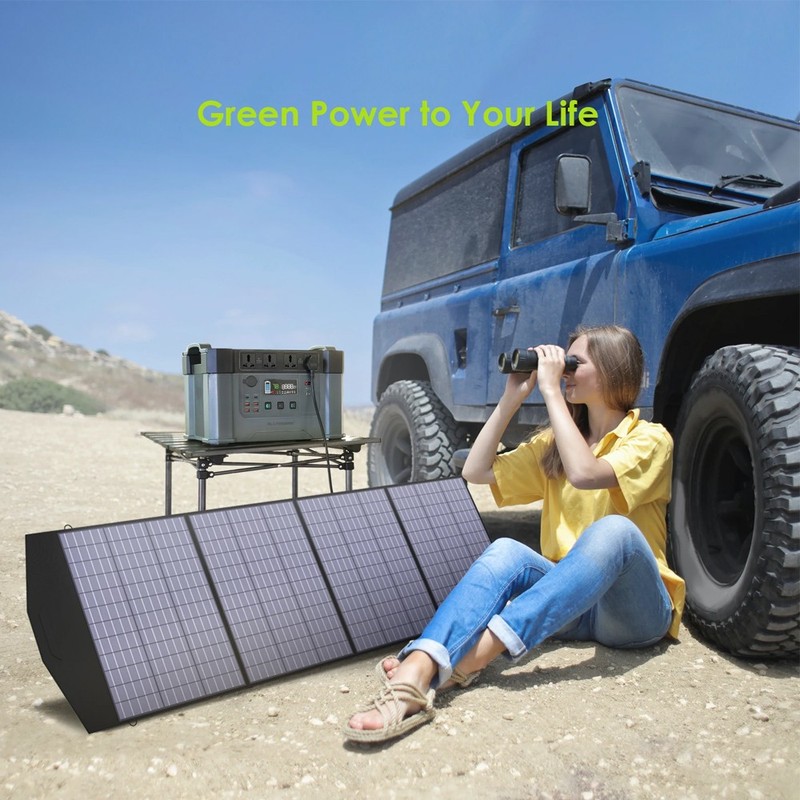 200W Solar Panel Portable Foldable for Power Station Camping Trip Phone Charger gallery