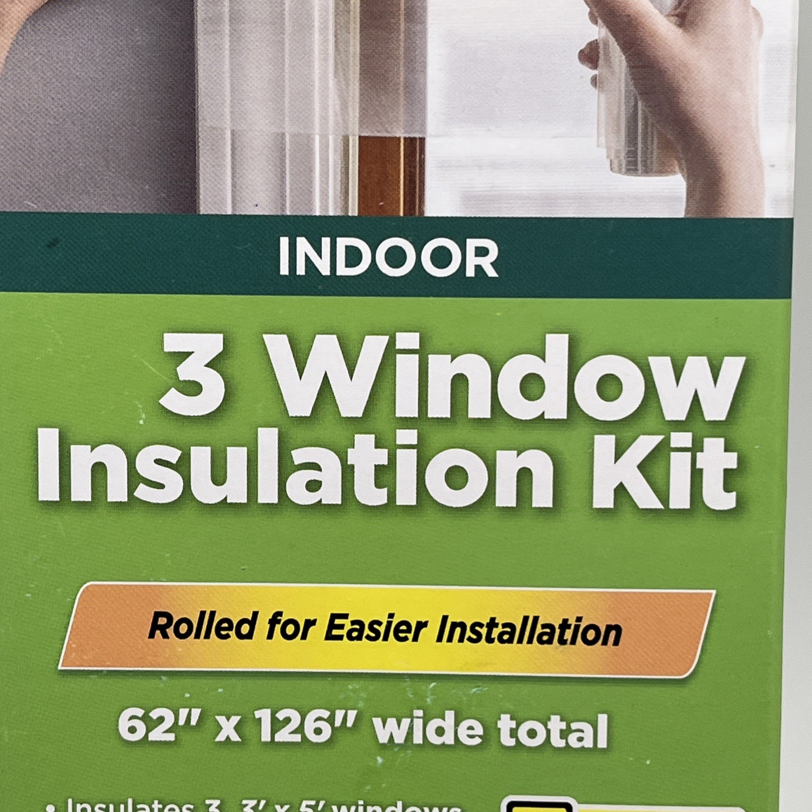Duck Brand Indoor Window Insulation Kit For 3 Windows 62"× 126" - New in Box! gallery