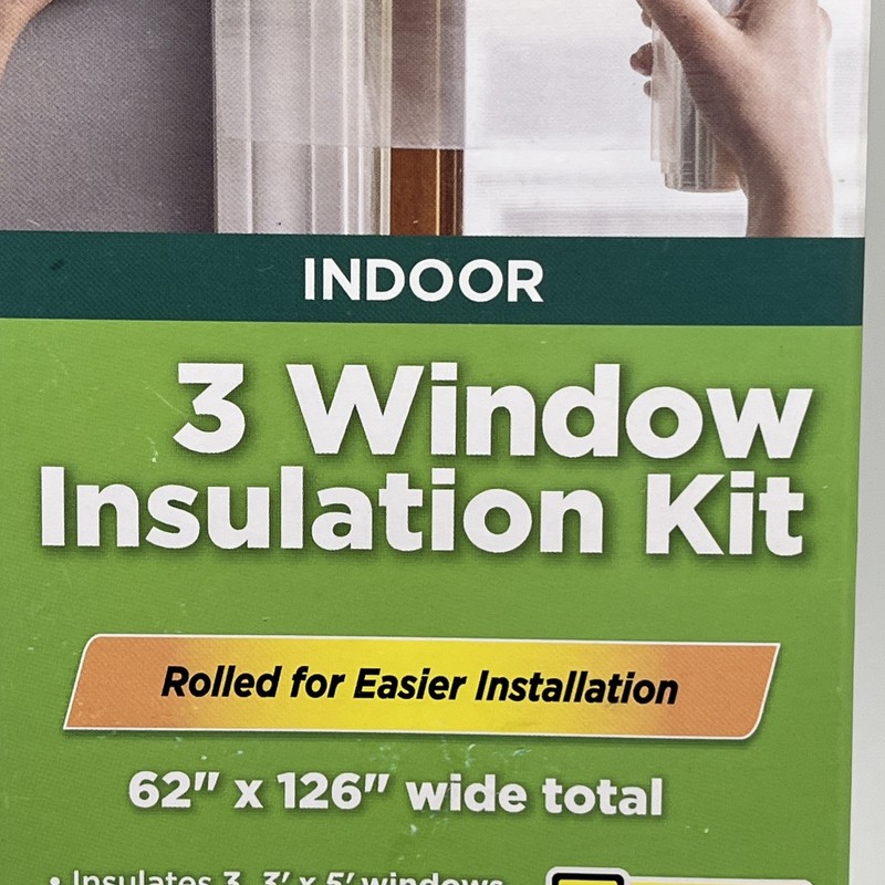 Duck Brand Indoor Window Insulation Kit For 3 Windows 62"× 126" - New in Box! gallery