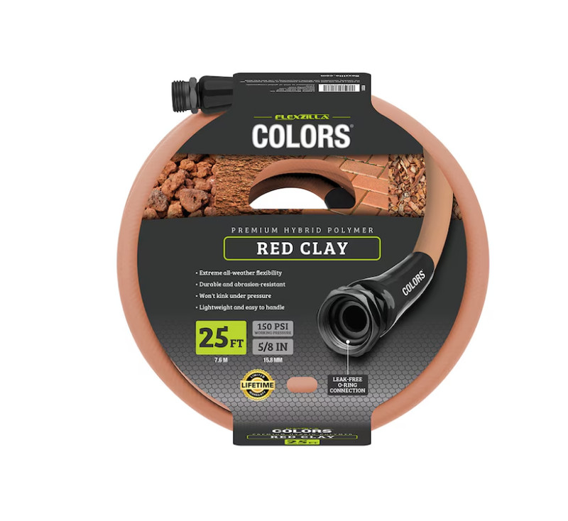 Flexzilla COLORS 5/8-in x 25-ft Premium -Duty Kink Free Hybrid polymer Red Hose gallery