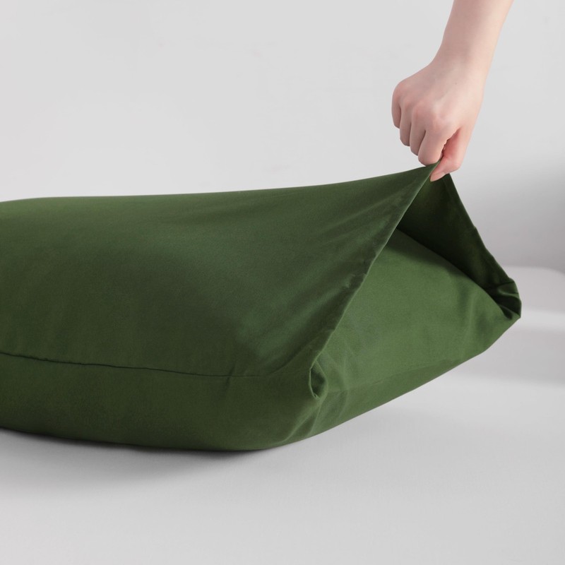 Microfiber Body Pillow Cover, Envelope Closure, Ultra Soft Durable, Green gallery