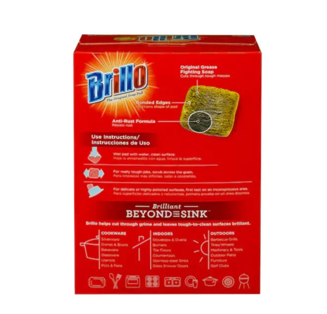 Brillo Steel Wool Soap Pads Lemon Fresh Scent - 10 Pads gallery