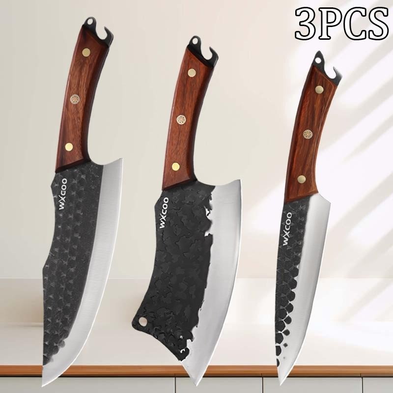 3/5PCS Stainless Steel Vegetable Chopper Kitchen Scissors Knife Meat Cleaver gallery
