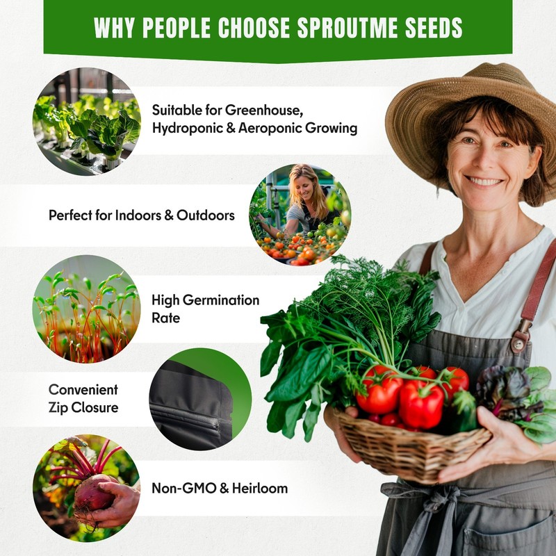 Vegetable Seed Variety Pack: 20 Heirloom Non-GMO Seeds with Plant Markers gallery
