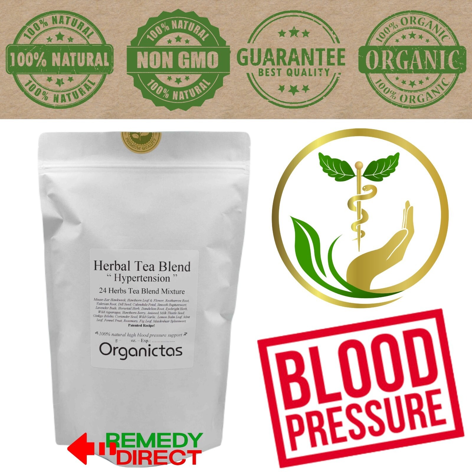 Best HYPERTENSION TEA - A Tea good for Hypersension 24 organic Herbs Tea Blend gallery