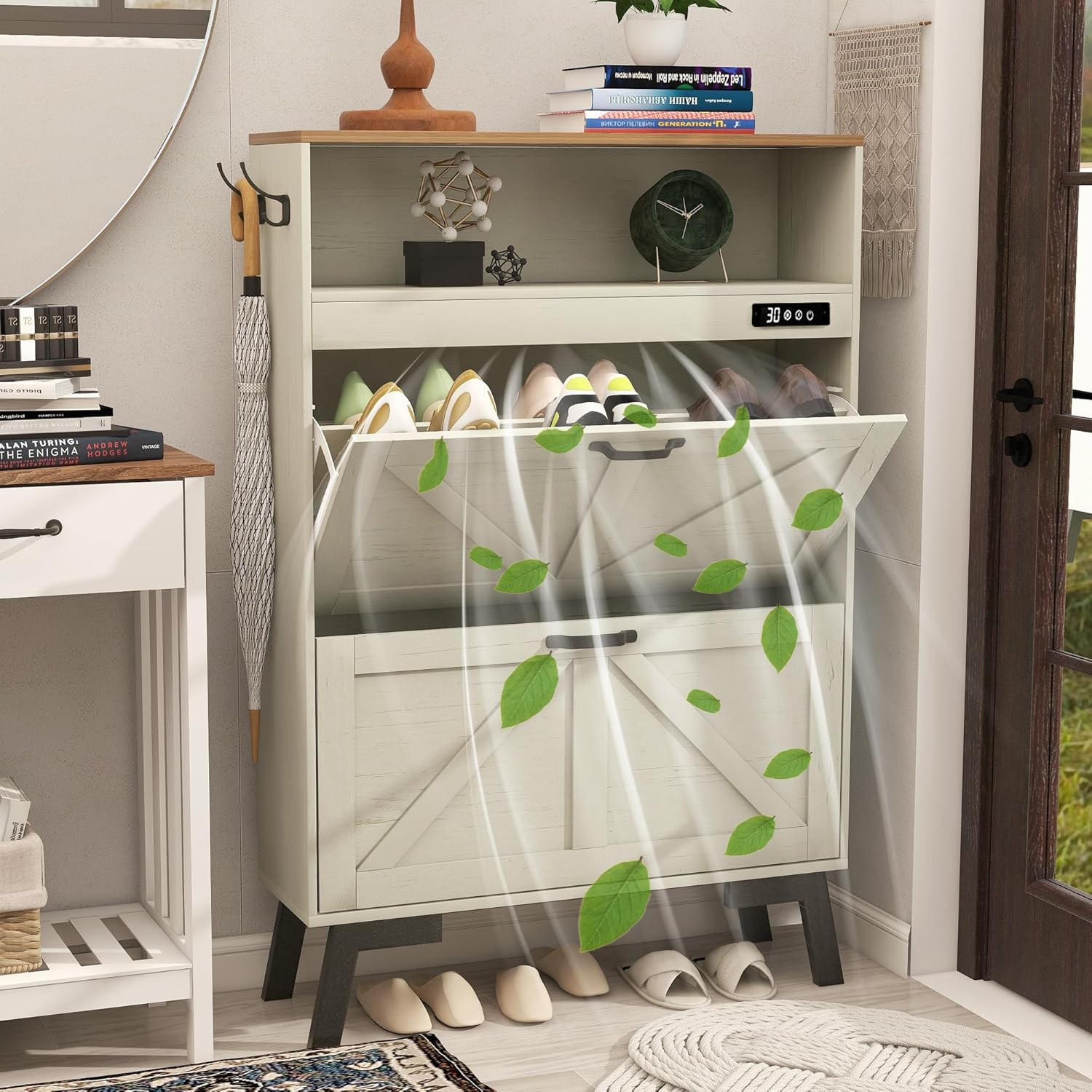Deodorizing Shoe Organizer Cabinet Storage for Entryway,Shoe Cabinet Storage wit gallery