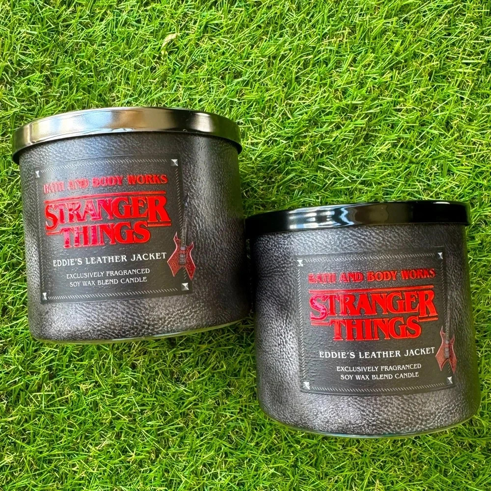Bath & Body Works Stranger Things Eddie's Leather Jacket 3 Wick Candle x 2 gallery