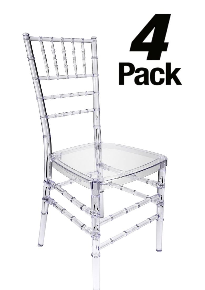 Clear Resin “Pro-Clear™” Unassembled Chiavari Chair, 4 Chair Bundle by Chivari gallery