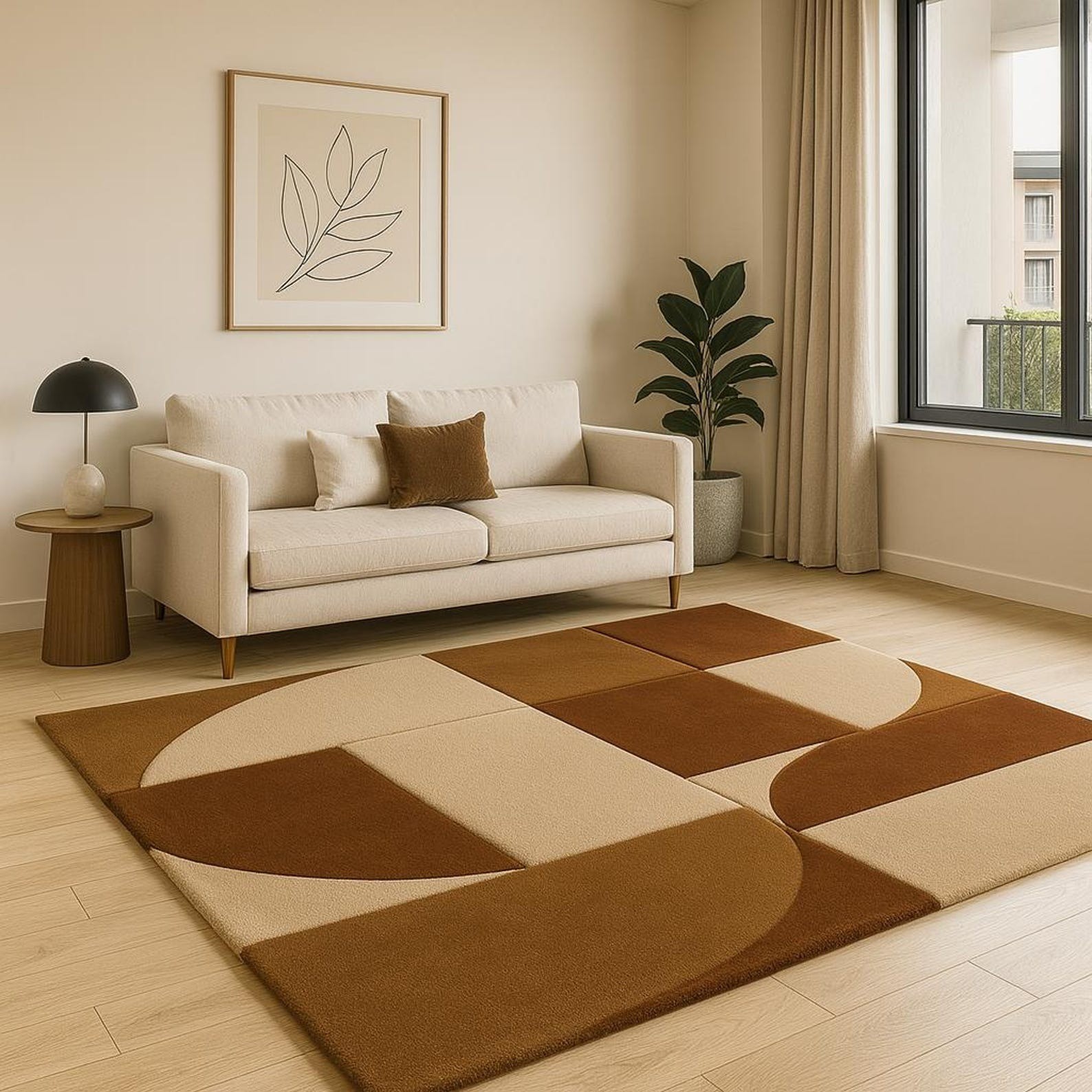 Handmade Rug | Irregular Rug | Wool Rugs | Living Room Rug | Tufted A292 gallery