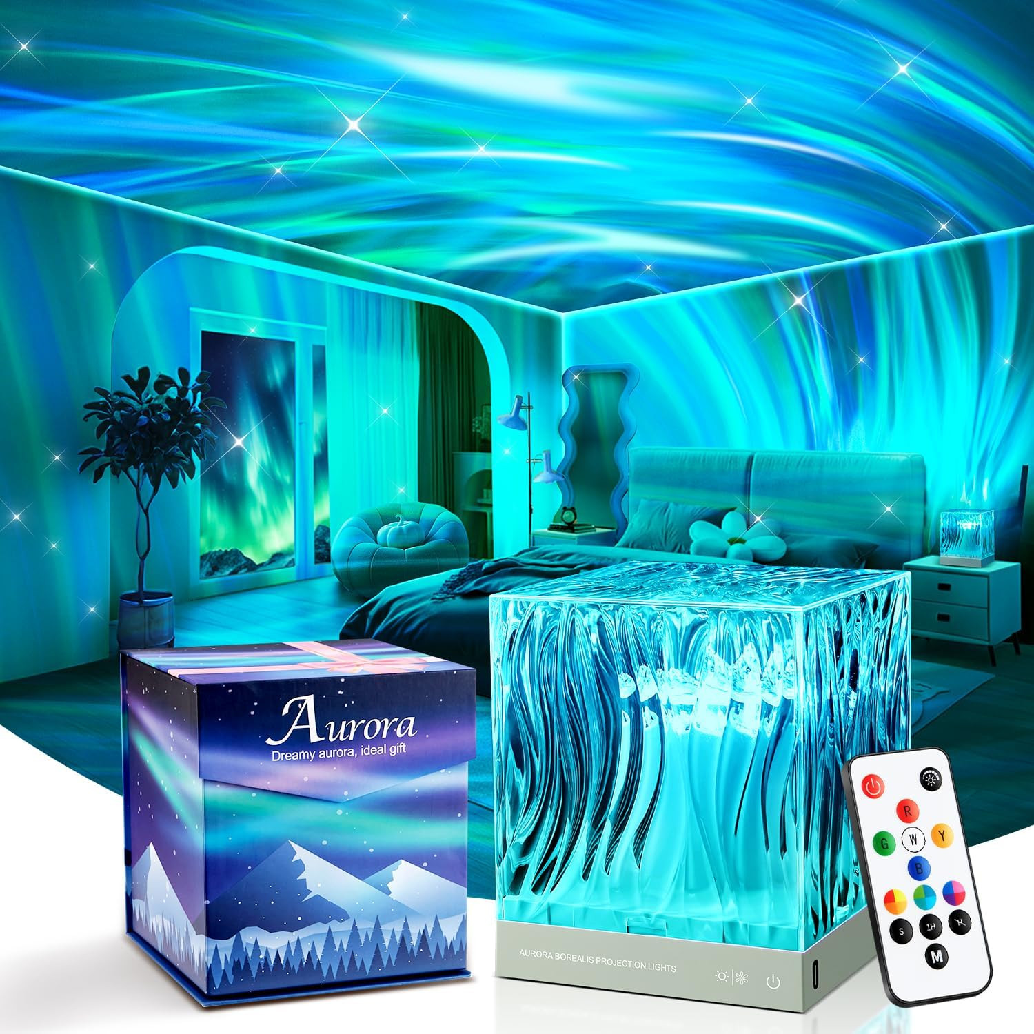Northern Lights Projector Aurora Light Projector, 18-Color Sunset Lamp Cool Stuf gallery