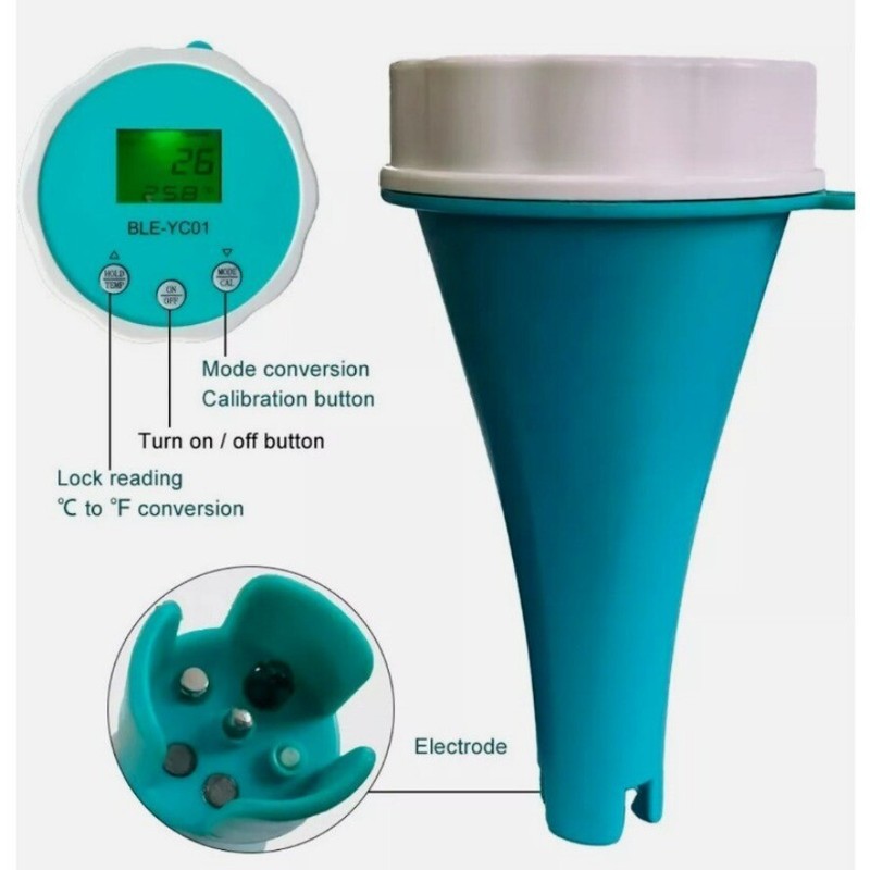 Smart Floating Swimming Pool Water Analyzer PH Chlorine EC TDS ORP TEMP Tester gallery