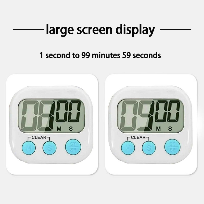 2pack small digital kitchen timer magnetic back countdown Alarm reminder Timer gallery