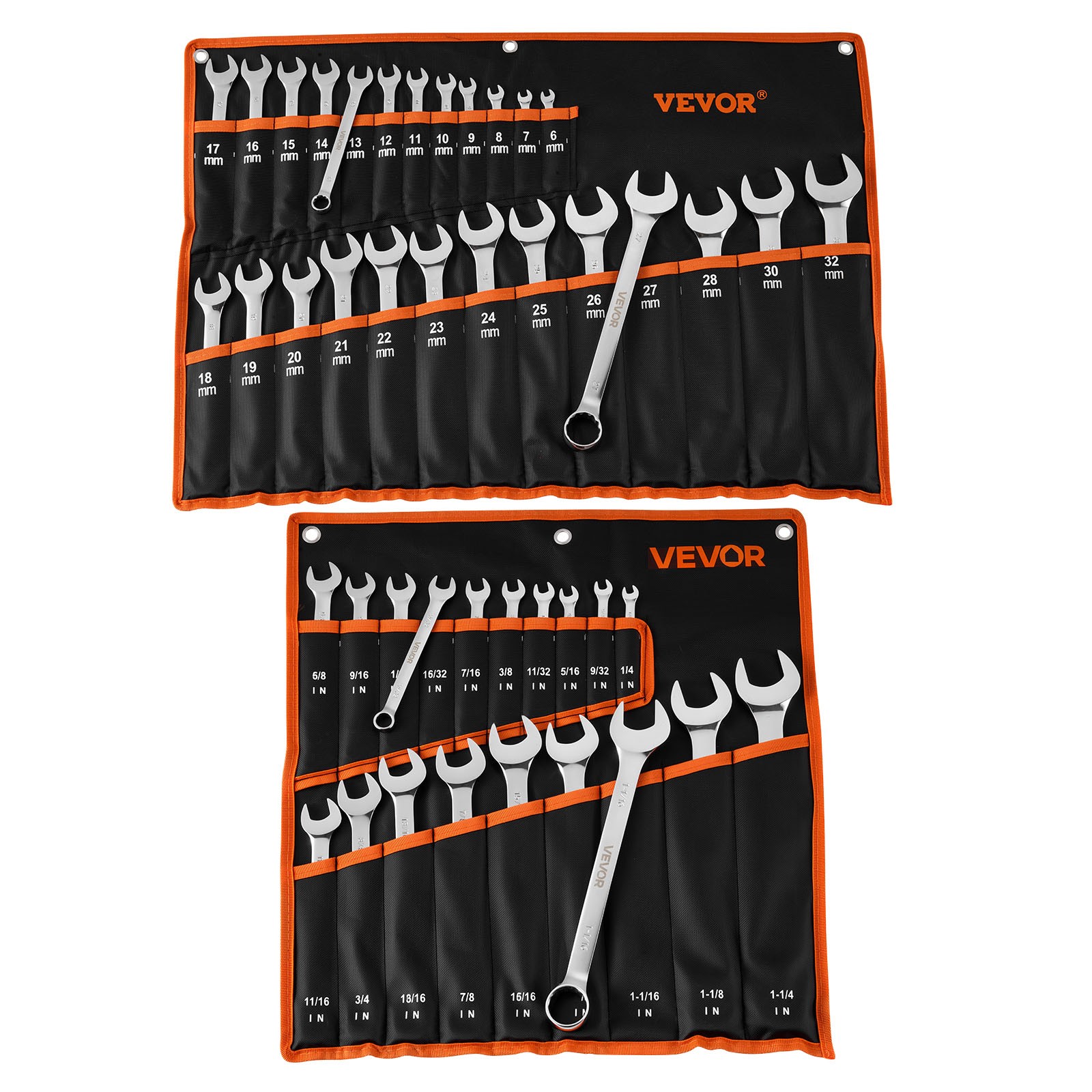 VEVOR Combination Wrench Set Box End Open End Combination Wrenches 44-Piece gallery