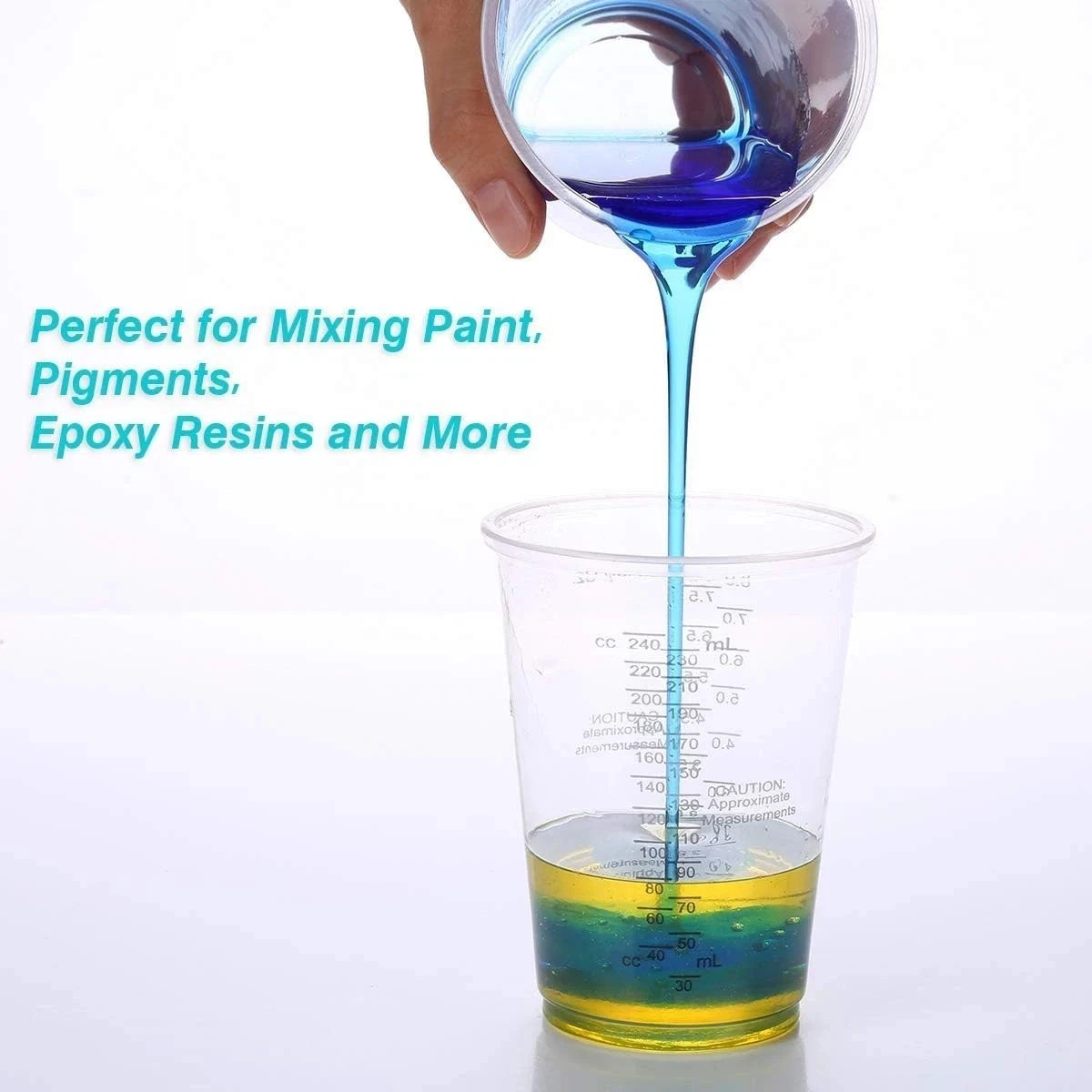 Automotive Paint Mixing Cups - 100 Pack 8oz Plastic Measuring Mixing Cups NEW gallery