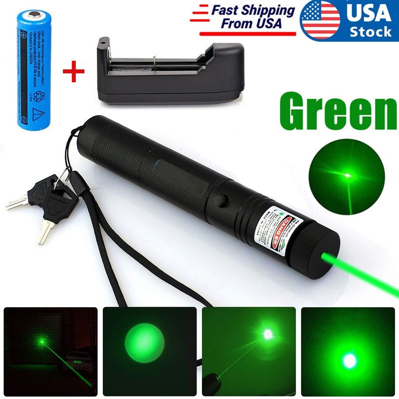 9900Mile Strong Green Laser Pointer Pen Light Visible Beam Lazer Torch 532nm USB gallery