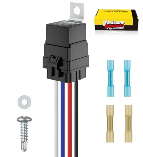 1 Pack 4 PIN 12V DC IP65 Waterproof Relay with Harness 40/30 1 Pack 4-PIN Relay gallery