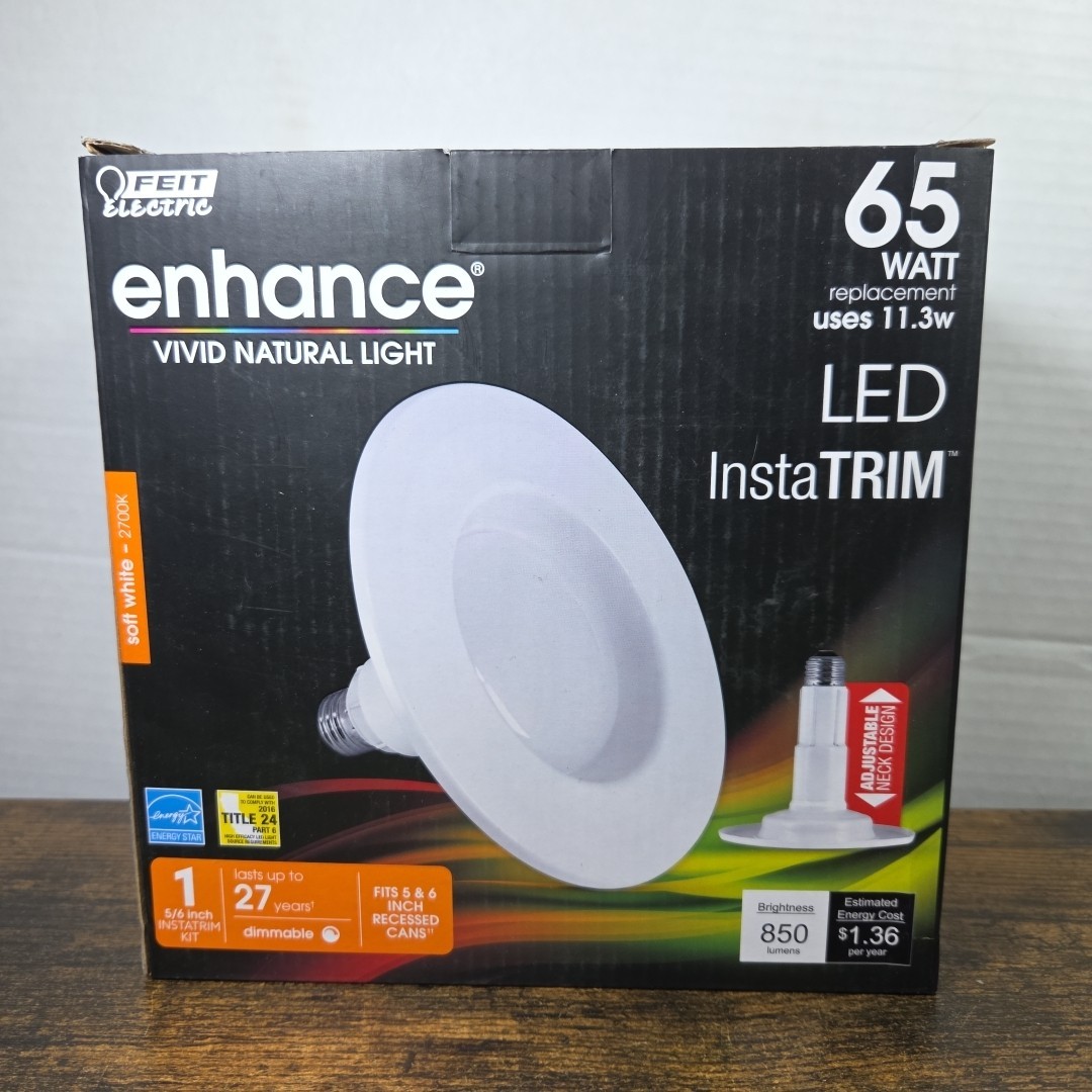 Feit Electric InstaTRIM 5/6in 65W Equivalent LED Recessed Downlight Soft White gallery