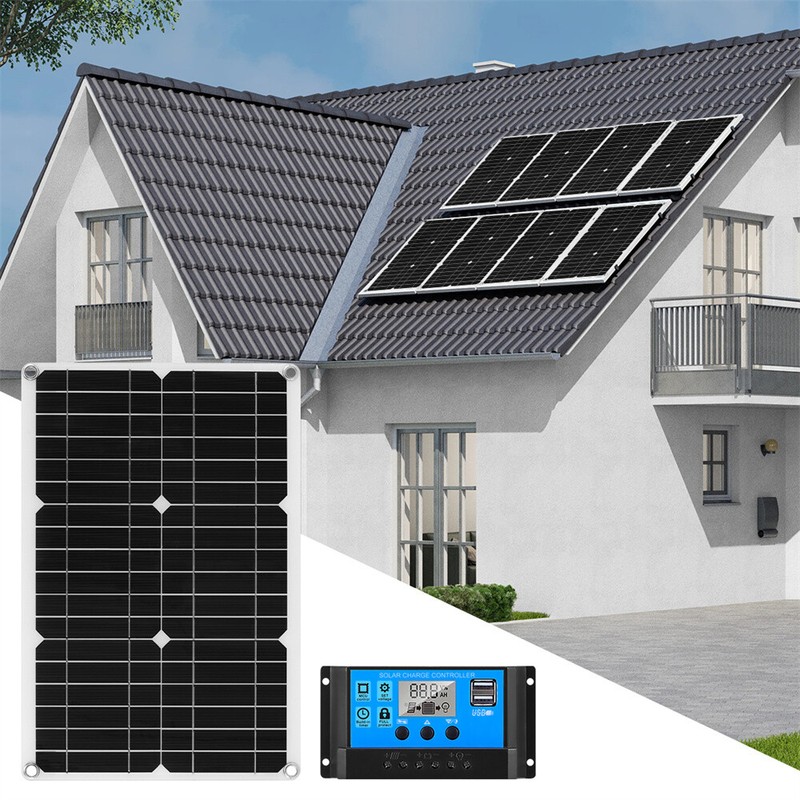 400W Solar Panel Kit 100A 12V Battery Charger w/ Controller Caravan Boat RV Car gallery