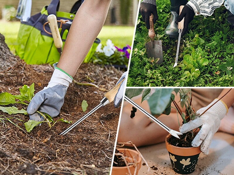 WORKPRO 11-1/2" Dandelion Weeder Puller Tool Stainless Steel Garden Weed Remover gallery