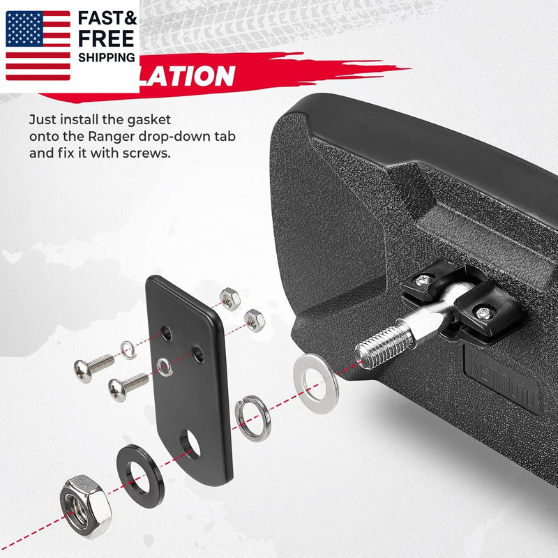 UTV Rear View Mirror Compatible with Polaris Ranger 500 570 900 XP 1000 Xp/Crew gallery