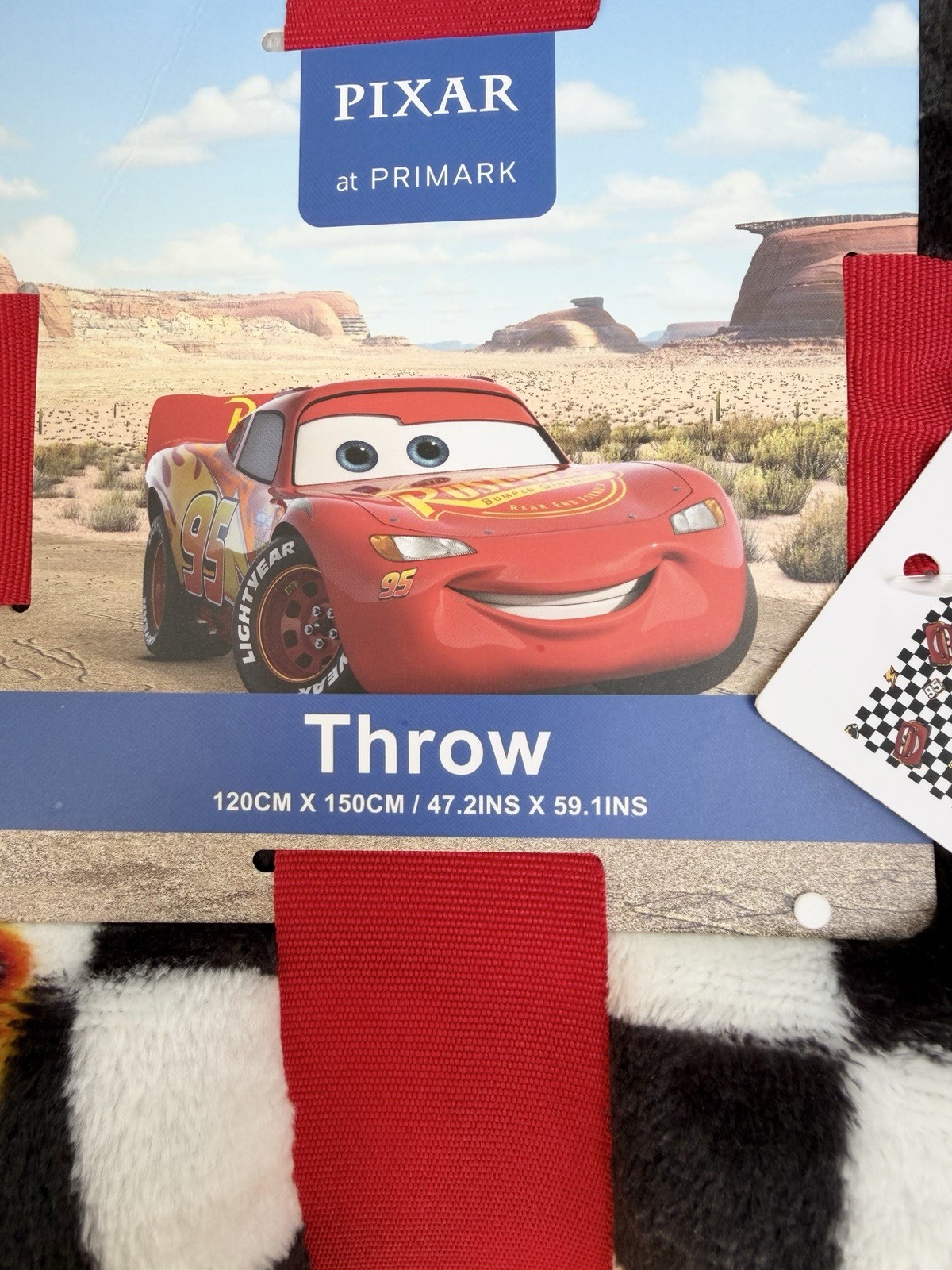 Disney Pixar Cars Lightning McQueen Plush Throw Blanket *Primark*-NEW gallery