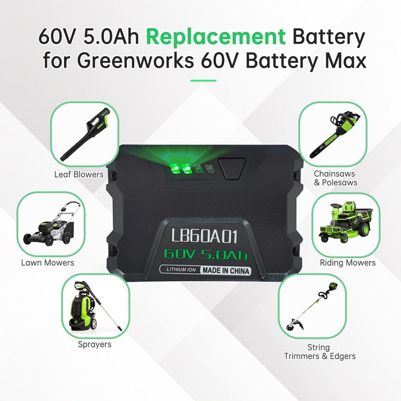 60V 5Ah Replacement Battery for Greenworks 60V Max Cordless Power Tools gallery