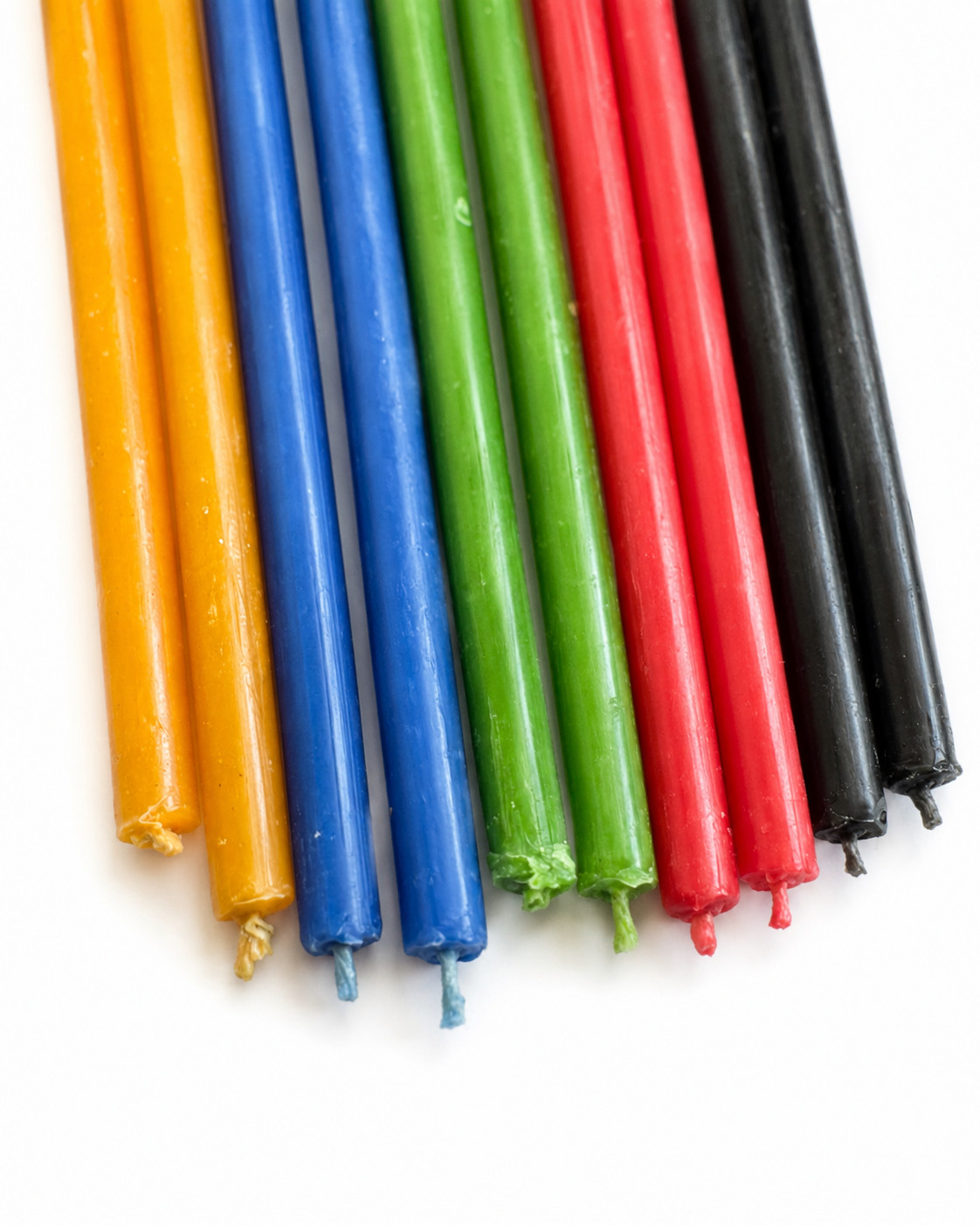 10 Ritual Candles Bendable Twist Candles 15.5cm | 5 Colours Natural Wax | Unspecified gallery