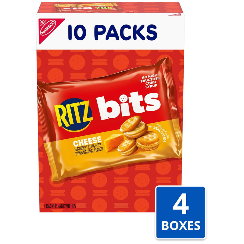 Bits Cheese Sandwich Crackers, Bulk Lunch Snacks for Kids and Adults, 40 Total S gallery