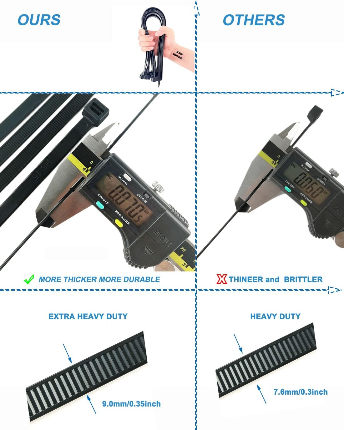Large Zip Ties Extra Heavy Duty 16 Inch 200 Pounds Cord Management Organizer gallery