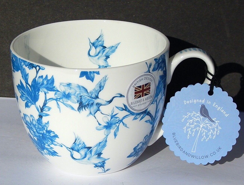 BLUEBIRD AND WILLOW FINE BONE CHINA COFFEE TEA MUG NEW DESIGN ENGLAND gallery