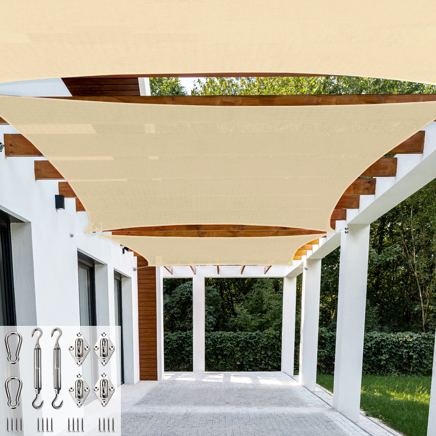 Sand Sun Shade Sail Cover Permeable Mesh Outdoor Sunlight Blockage Comfortable gallery