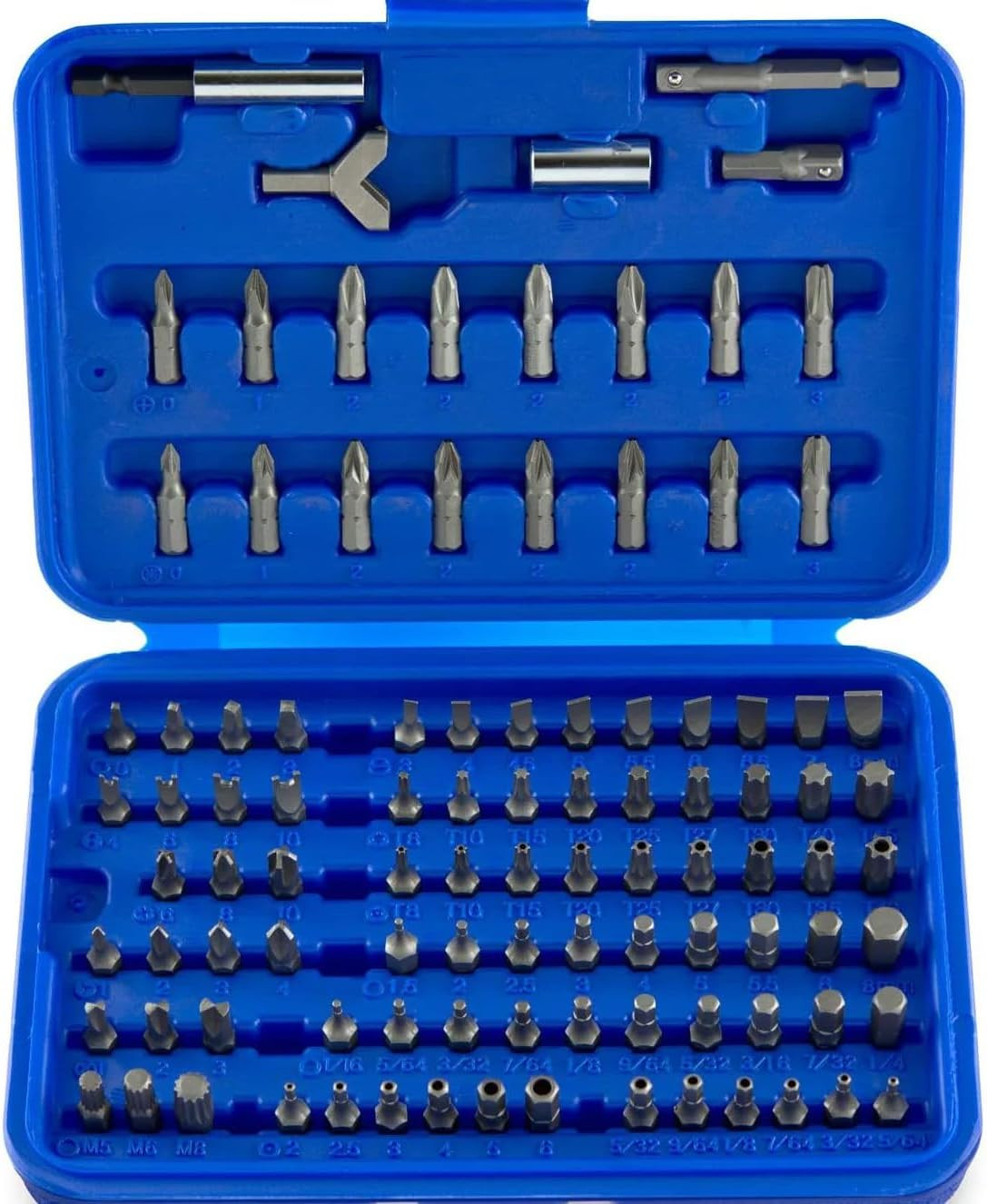 100PCS Security Bit Set Tamper Proof Torx Hex Phillips Slotted w/ Adapter gallery