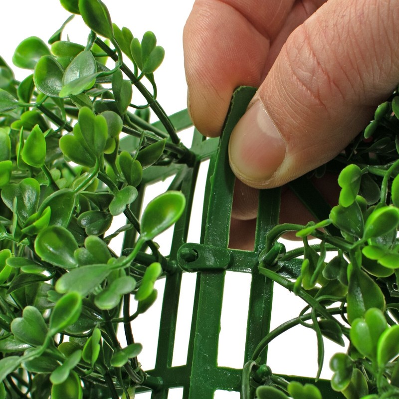 Artificial Boxwood Topiary Wall Panels, Green Hedges and Privacy Screen, 8 SQFT gallery