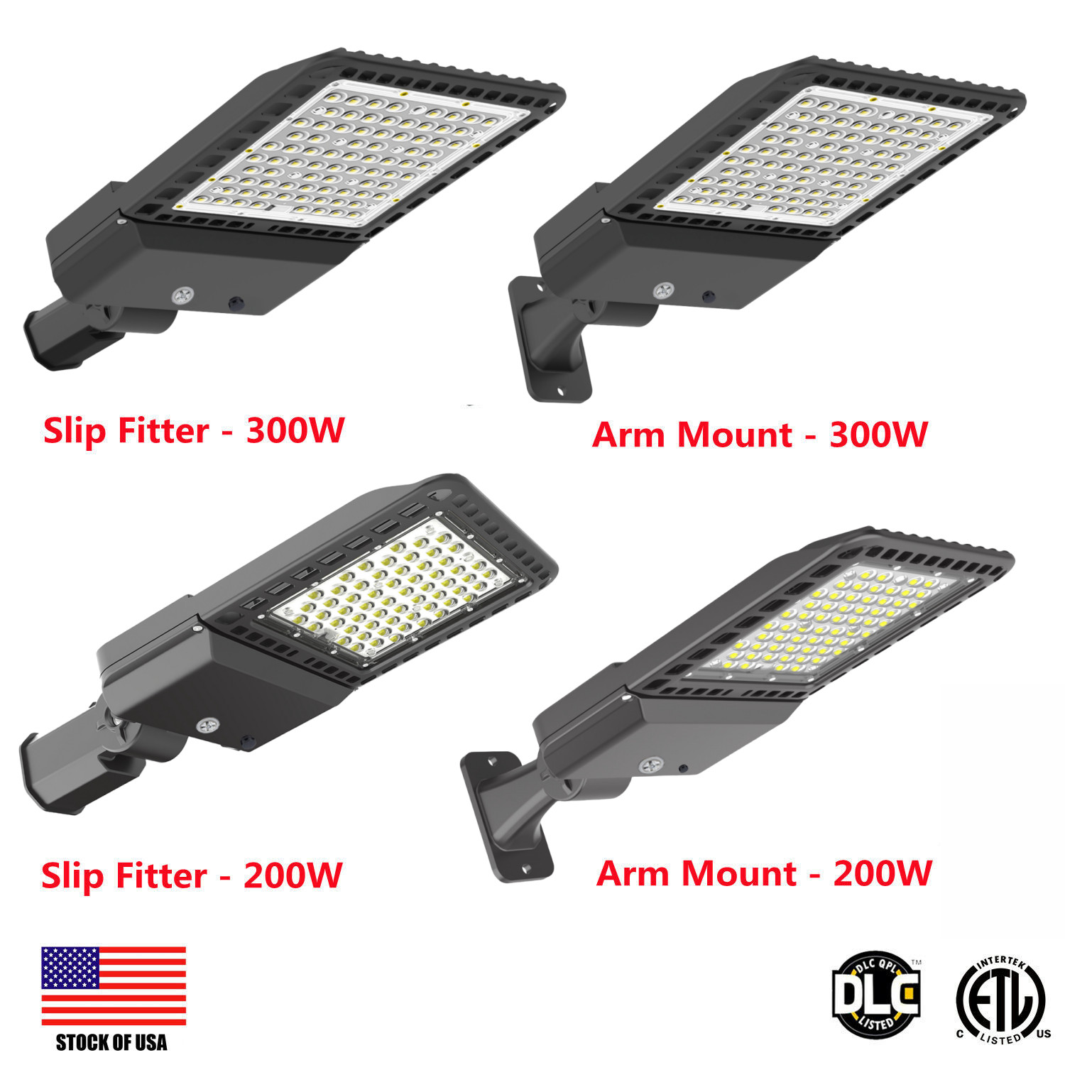 300W 200W LED Parking Lot Light Dust to Dawn with Photocell, LED Shoebox Lights gallery