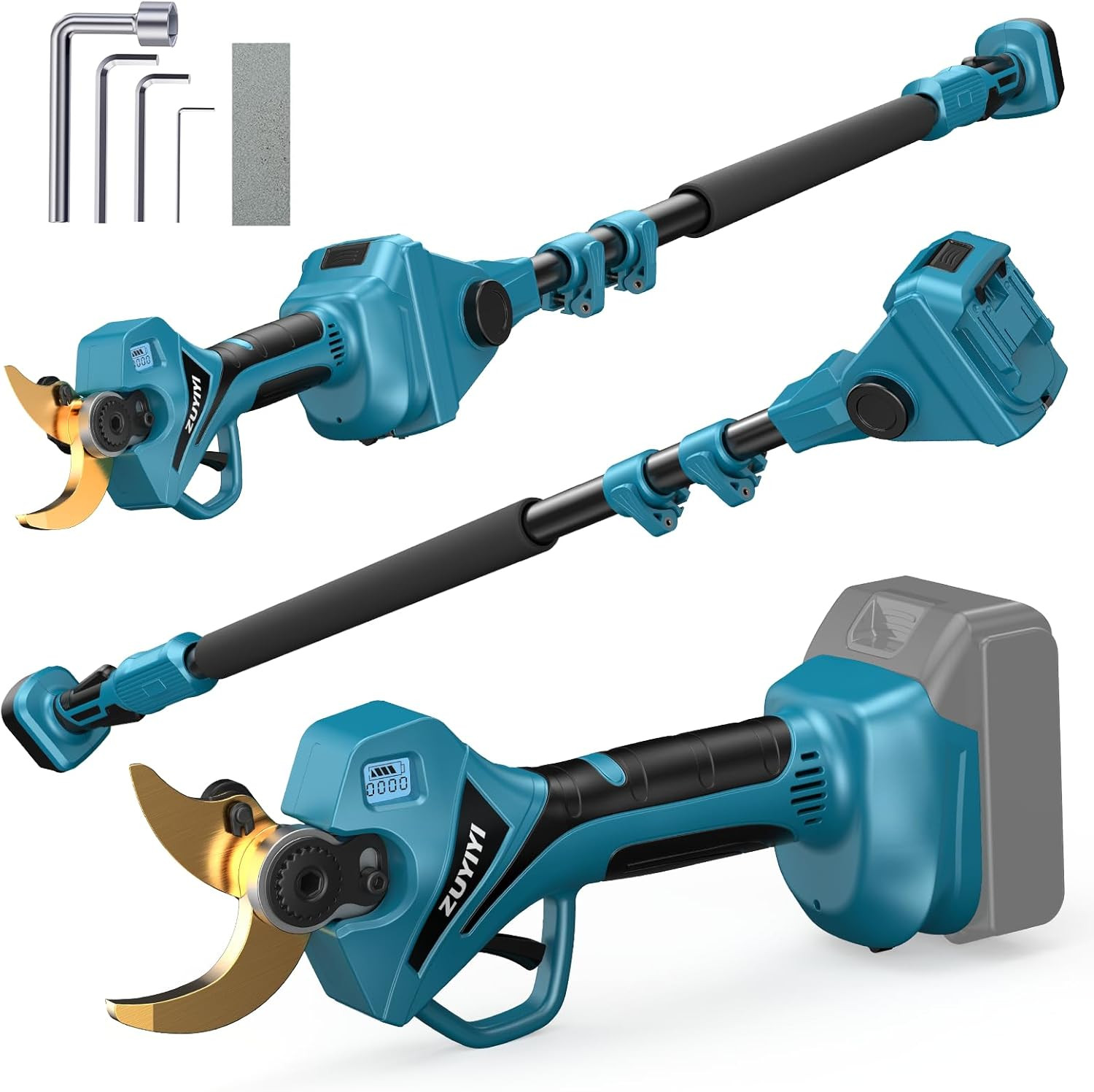 2-In-1 Cordless Pole Pruning Shears for Makita 18V Battery(Not Included), 2.4" C gallery