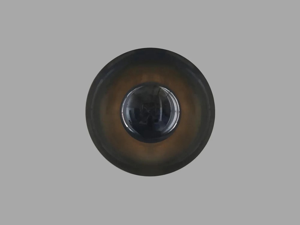 Handmade Brass Wall Sconce: Mid-Century Modern Dome Shade Black Finish Lamp