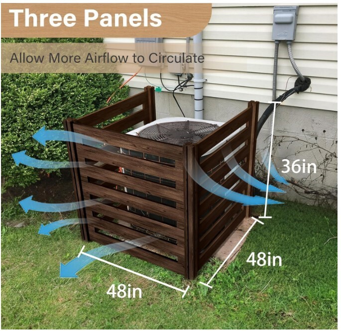 Air Conditioner Fence Wood Composter Bin 3 Panels 48 "L x 48 "W x 36 "H Panels gallery