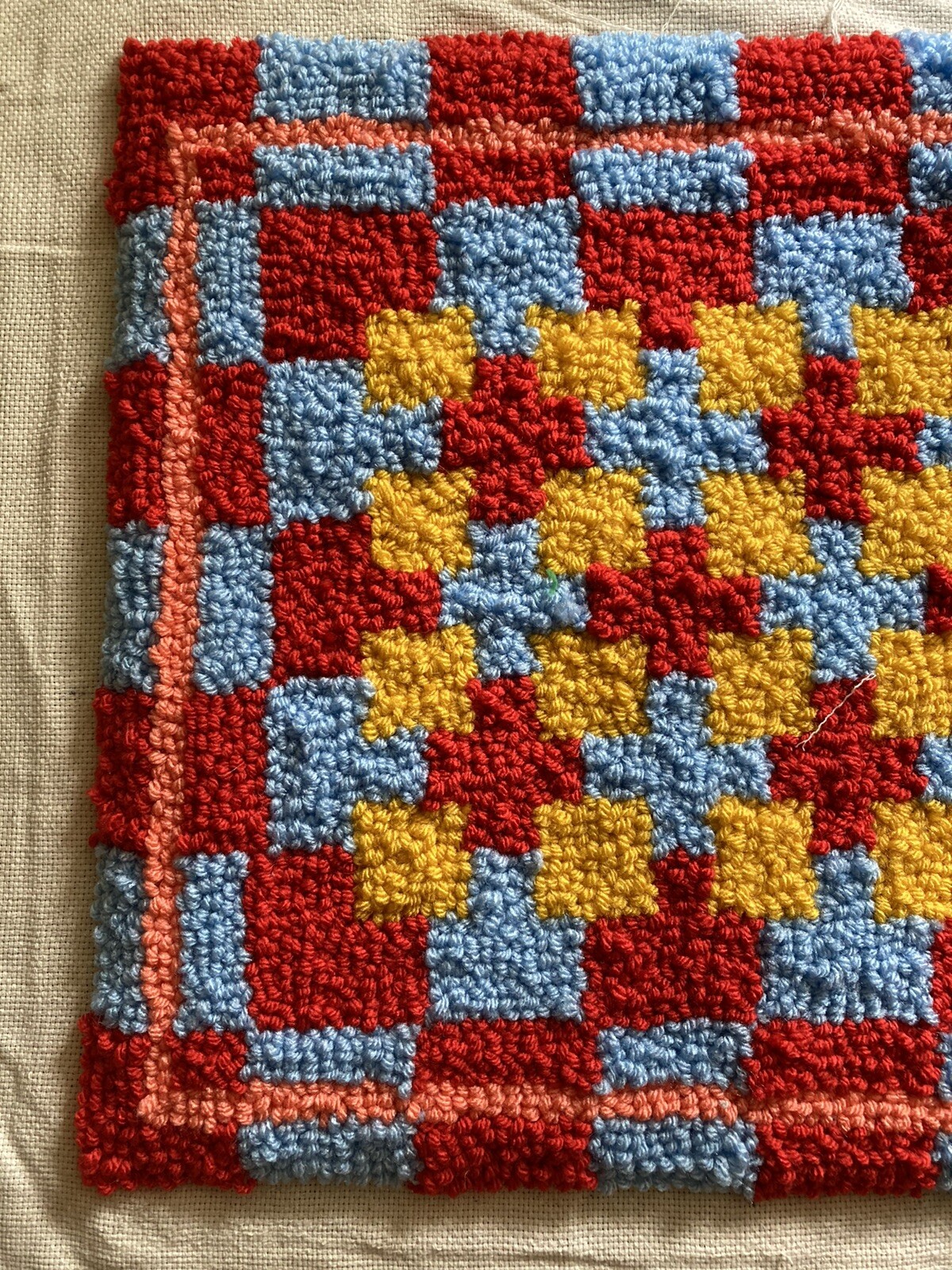 Punch Needle Piece With Geometric Design gallery
