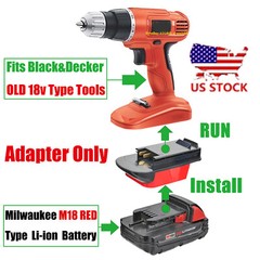 1x Adapter # Convert Milwaukee M18 Battery To Black & Decker 18v Old Style Tools