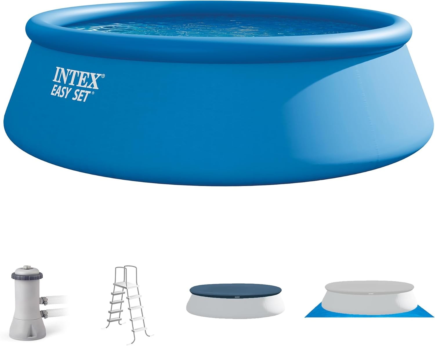 INTEX Easy Set 15ft x 48in Above Ground Pool Set, Round Inflatable Swimming Pool gallery