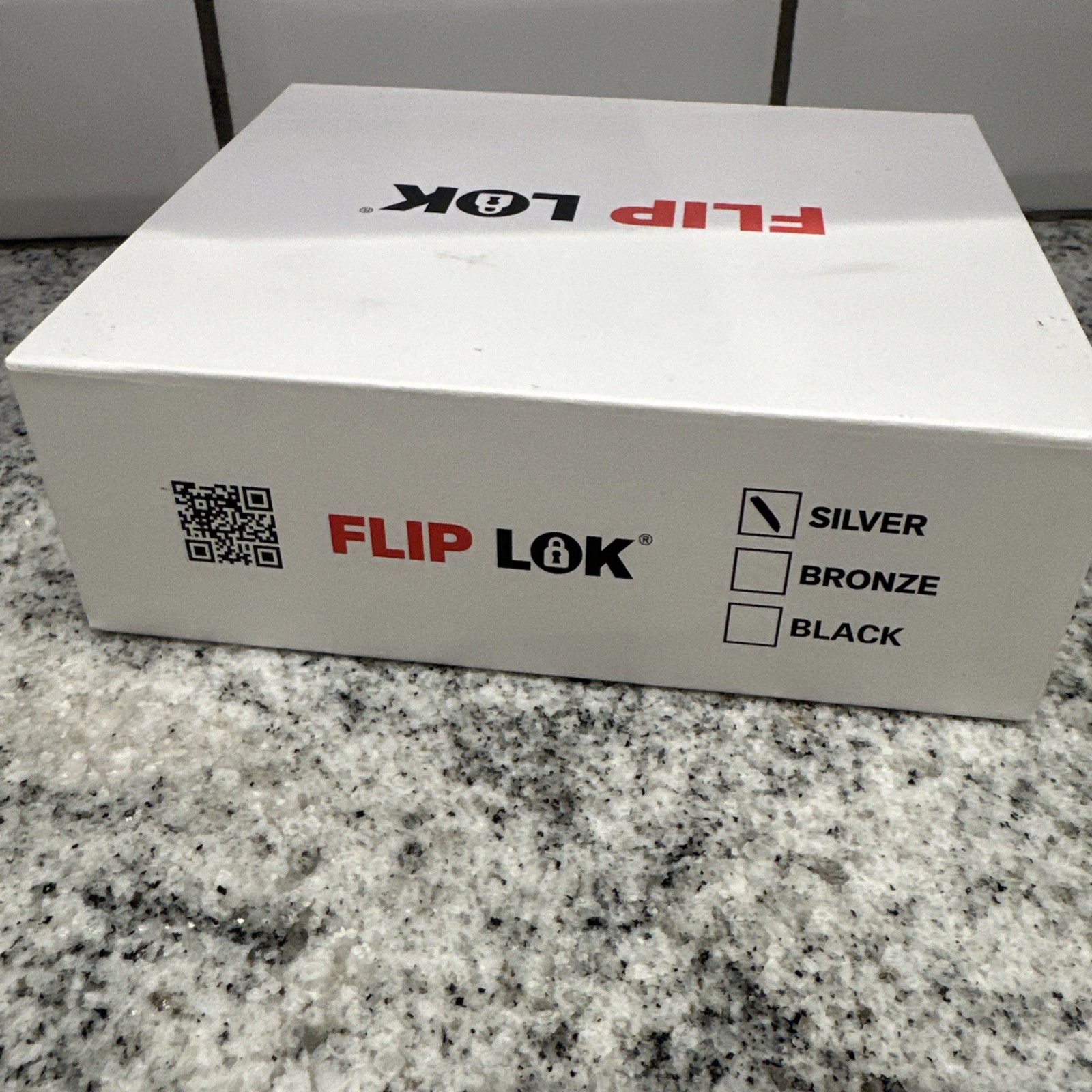 New Open Box Silver FlipLok Flip Lok 5 minutes to install Inward Swing Door Lock gallery