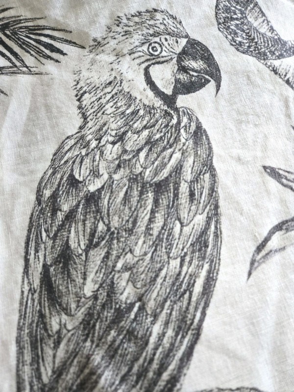 $299 CB2 Matthew Williamson Midnight Jungle Linen F/Q Size Duvet Cover Set EUC gallery
