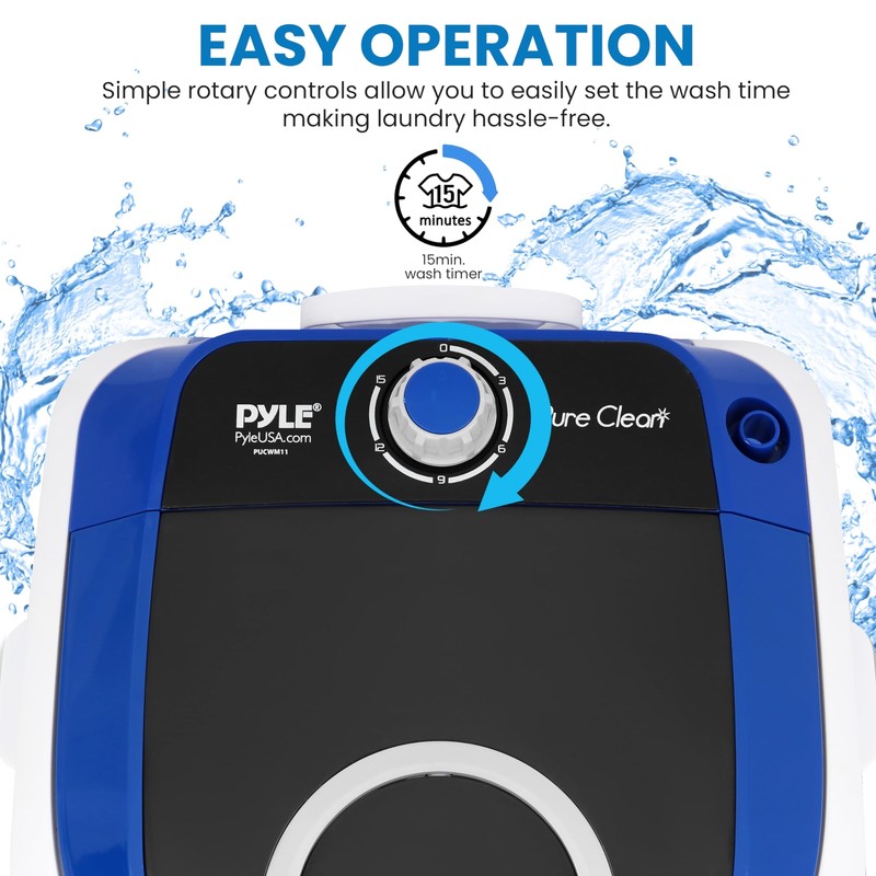 Pyle Upgraded Version Portable Washer Top Loader Portable Laundry ini Washing gallery