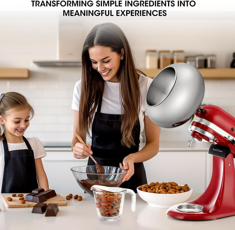 Snack Coater Compatible with Kitchenaid Tilt-Head Stand Mixer for Making Chocola gallery