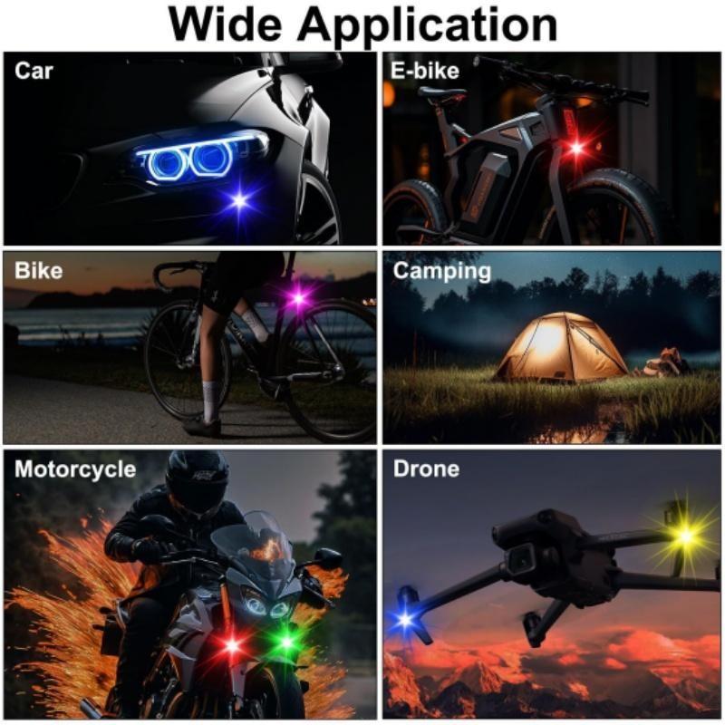 6/2 Pieces Wireless Led Strobe Lights with Remote, 8 Colors Wireless Led Lights gallery