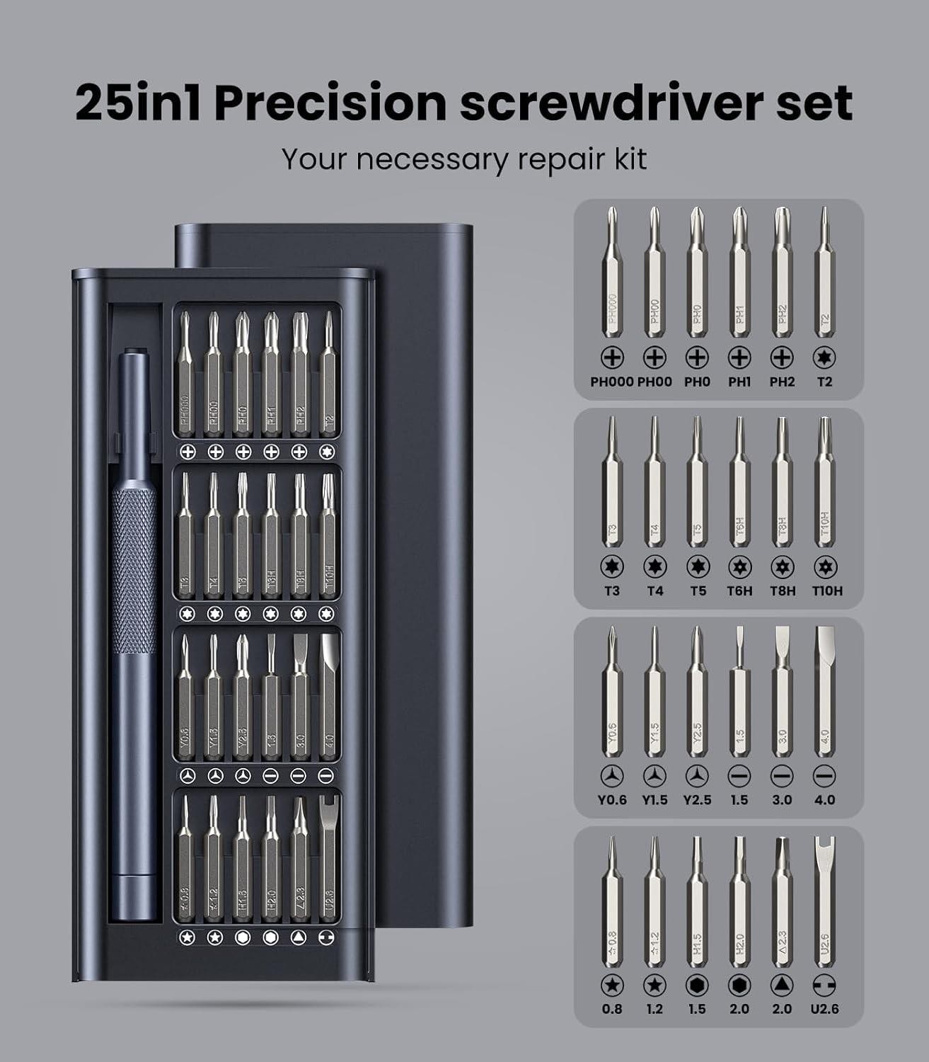 25-In-1 Small Precision Screwdriver Set, Professional Magnetic Mini Repair Tool gallery