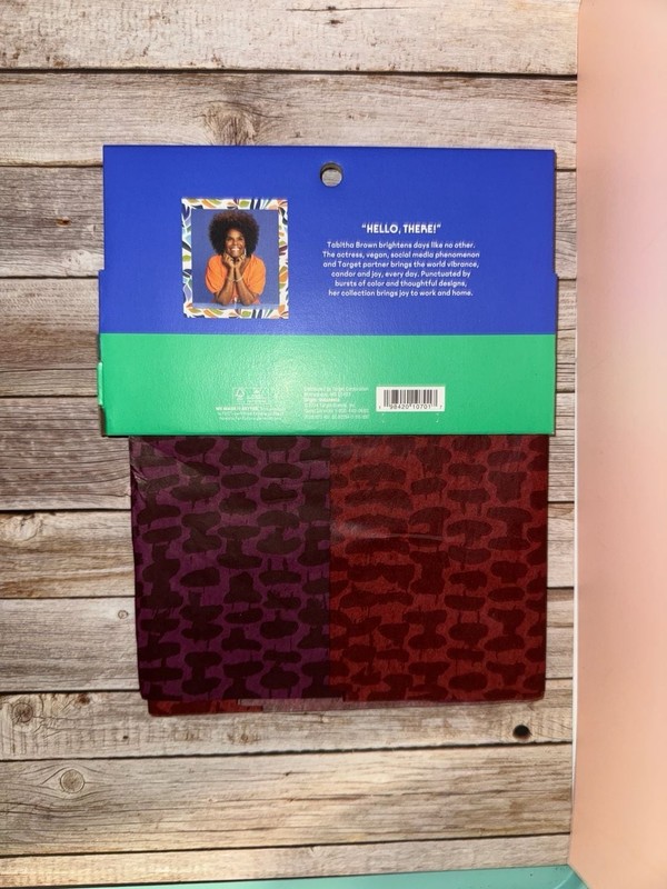 Tabitha Brown for Target Tissue Paper 20 Sheets 16.5" x 24" Red/Purple Abstract gallery