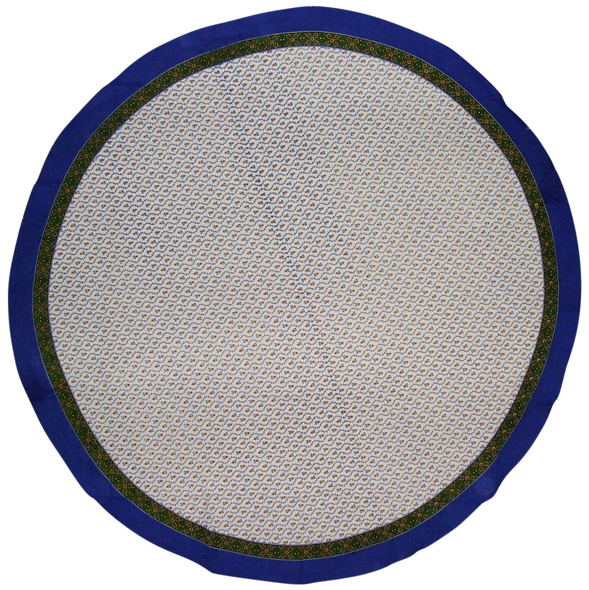 Buti Print Round Cotton Tablecloth 68" Blue gallery