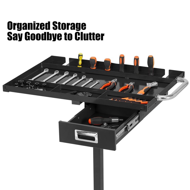 220LBS Mobile Workbench with Wheels, Adjustable Rolling Work Table for Garage gallery